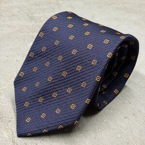 Daniel Made in Italy Tie Woven Box 100% Silk Blue 3.5"